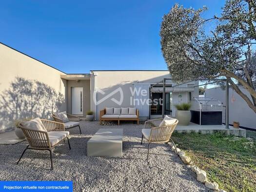 Maison de plain-pied à vendre 399 000 € 4 pièces 3 chambres 105,5 m² 430 m² de terrain Lavérune 34880