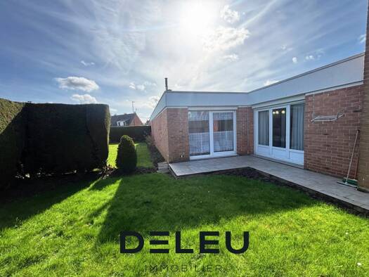 Maison de plain-pied à vendre 275 000 € 3 pièces 2 chambres 78 m² 130 m² de terrain Vallée Blanc Four Roncq 59223