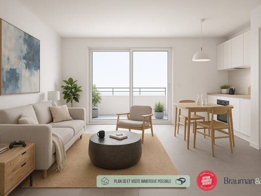 Appartement à vendre - neuf 320 000 € 3 pièces 2 chambres 68 m² RDC La Prevote Thiais 94320