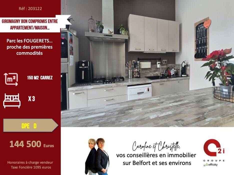 Appartement 5 pièces 120 m² · à Giromagny · 120 m² · 144 500 €