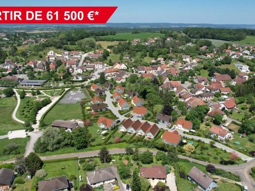 Terrain constructible viabilisé à vendre 79 840 € 500 m² de terrain Pelousey 25170