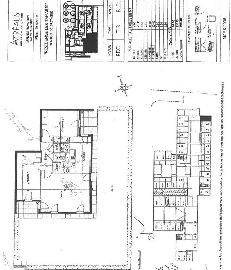 Appartement 3 pièces 64 m² · à Montoir-de-Bretagne · 64 m² · 675 €