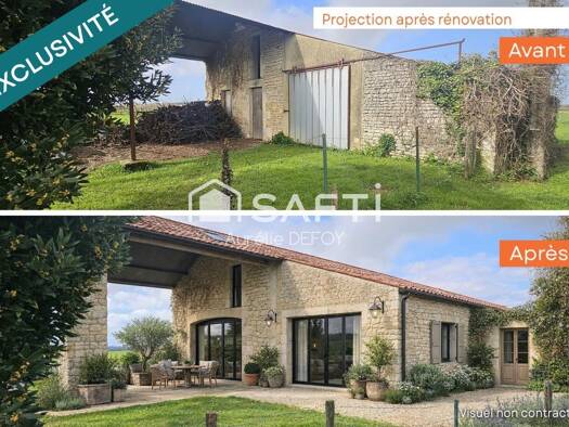 Maison à vendre 18 000 € 2 pièces 1 chambre 70 m² 220 m² de terrain Sainte-Même 17770