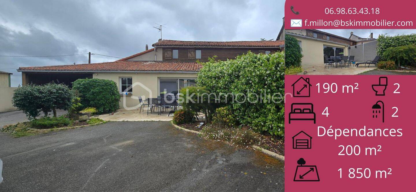 Maison 8 pièces 190 m² · à Moncoutant-sur-Sèvre · 190 m² · 200 000 €
