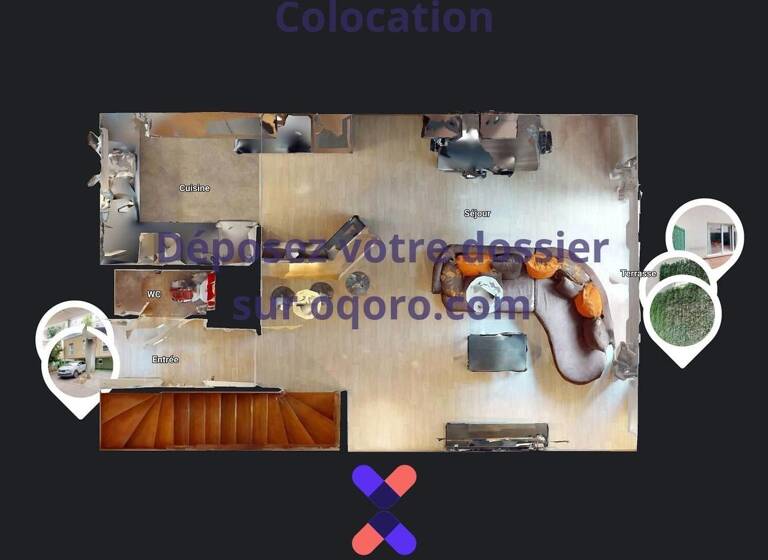 Maison à louer 400 € 5 pièces 4 chambres 93 m² Saint Clément-Jardin des Plantes-Grammont Rouen 76100