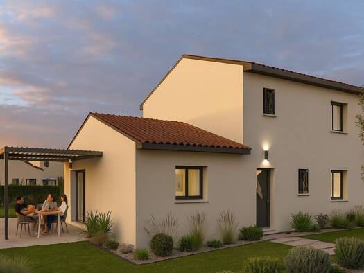 Terrain avec maison neuve à vendre 290 000 € 5 pièces 4 chambres 111 m² 800 m² de terrain Saint-André-de-Bâgé 01380