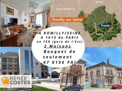 Maison en viager occupé Bouquet 47 615 € 8 pièces 6 chambres 310 m² 583 m² de terrain Romilly sur Seine-Nord Est Romilly sur Seine 10100