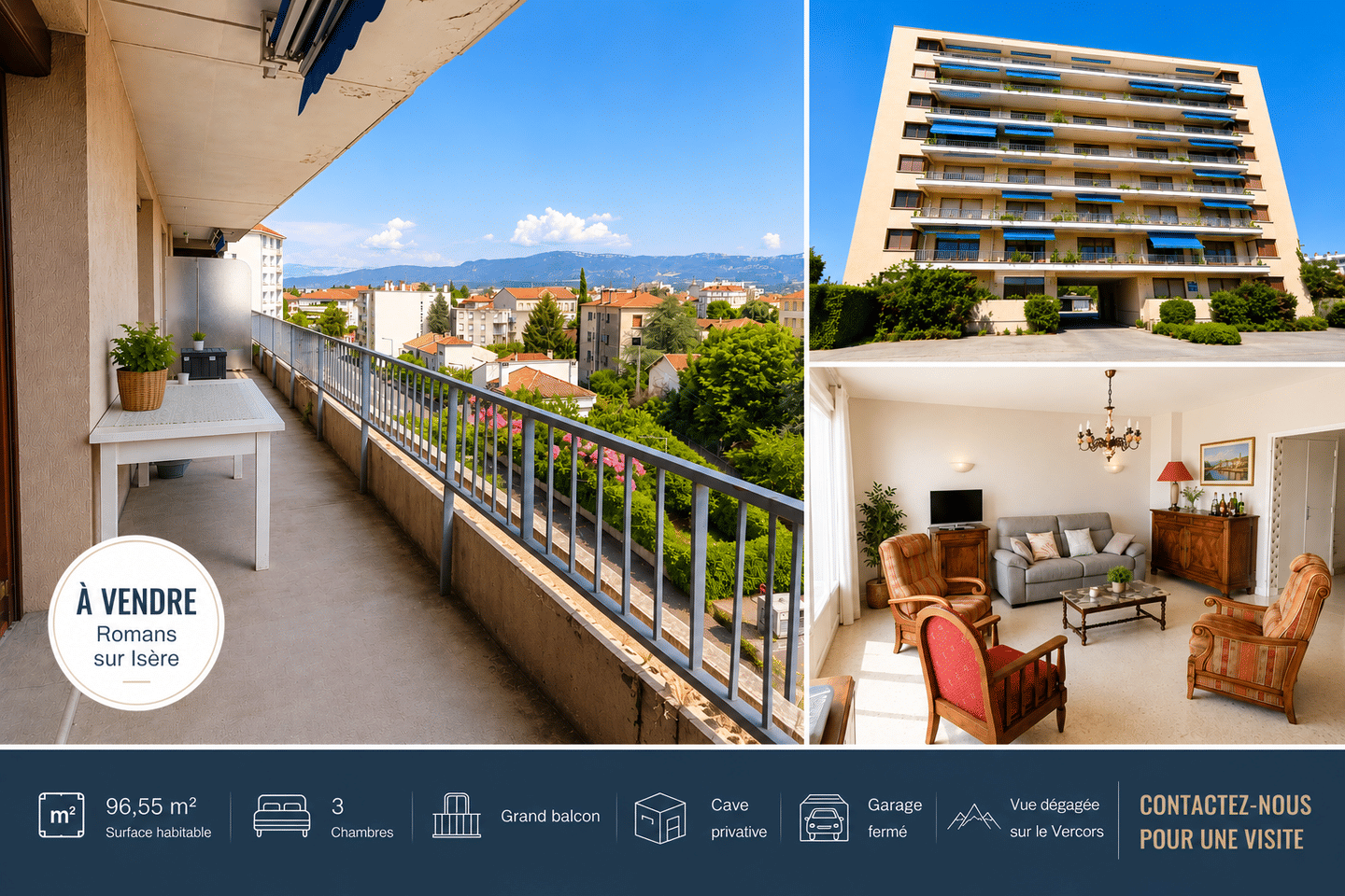 Appartement 4 pièces 96 m² · à Romans-sur-Isère · 96 m² · 160 000 €