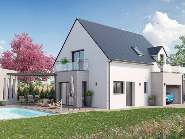 Terrain avec maison neuve à vendre 225 255 € 3 pièces 2 chambres 95 m² 816 m² de terrain La Roche-Clermault 37500