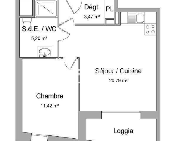 Appartement 2 pièces 41 m² · à Wattrelos · 40,9 m² · 616 €
