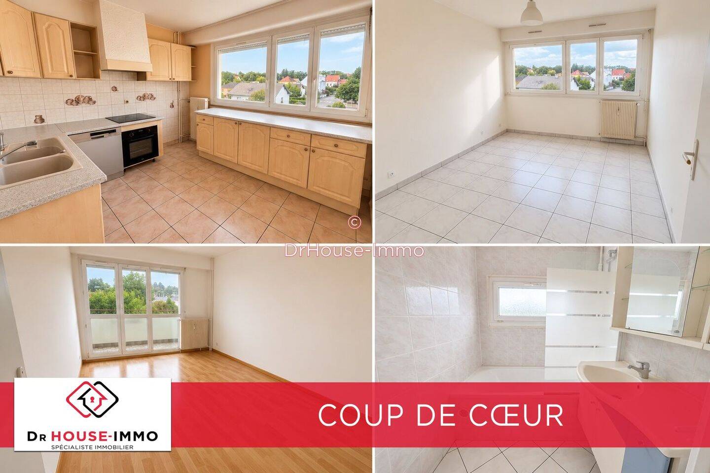 Appartement 4 pièces 76 m² · à Riedisheim · 76 m² · 134 000 €