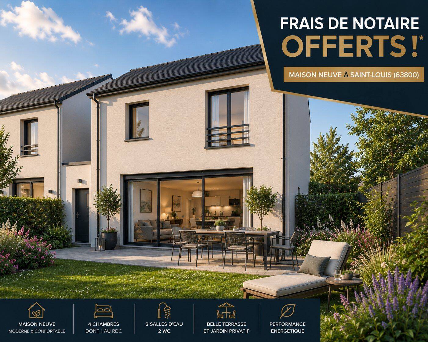 Maison 4 pièces 90 m² · à Saint-Louis · 90 m² · 320 000 €