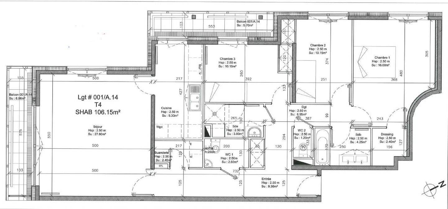 Appartement 4 pièces 106 m² · à Arcueil · 106,2 m² · 1 687 €/mois