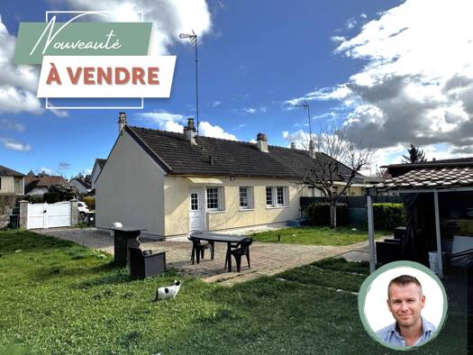 Maison de plain-pied à vendre 172 900 € 3 pièces 2 chambres 57 m² 469 m² de terrain Ézy-sur-Eure 27530