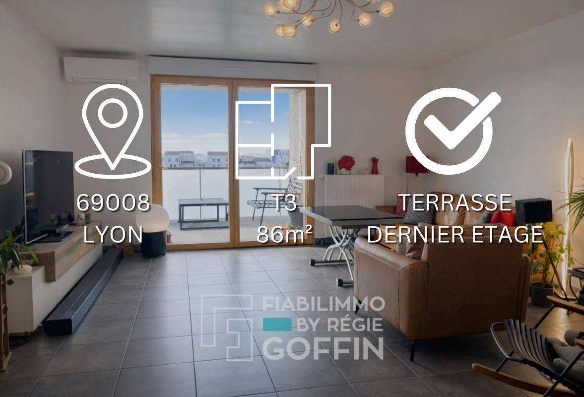 Appartement 3 pièces 86 m² · à Lyon 8ème Arrondissement · 86 m² · 455 000 €