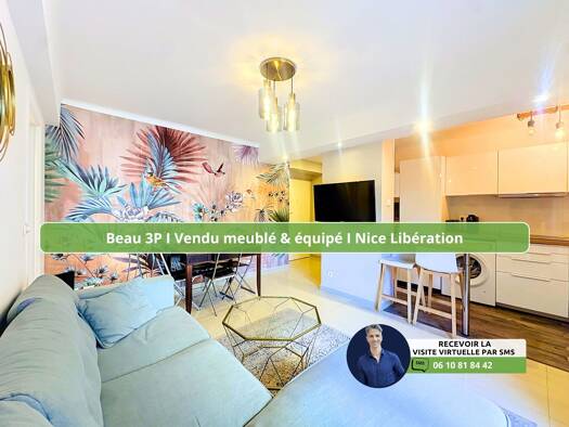 Appartement à vendre 265 000 € 3 pièces 2 chambres 52 m² Étage 1/5 Libération Nice 06000