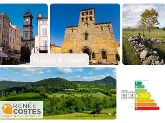 Maison en viager occupé Bouquet 34 450 € 4 pièces 4 chambres 128 m² 350 m² de terrain Lamontgie 63570