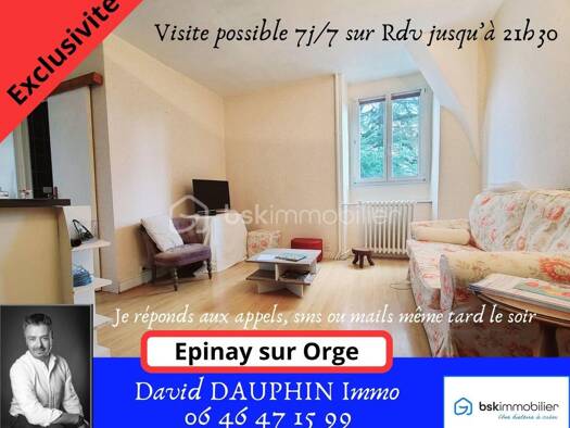 Appartement à vendre 145 000 € 3 pièces 2 chambres 43 m² Étage 2/2 Les Gares Épinay-sur-Orge 91360