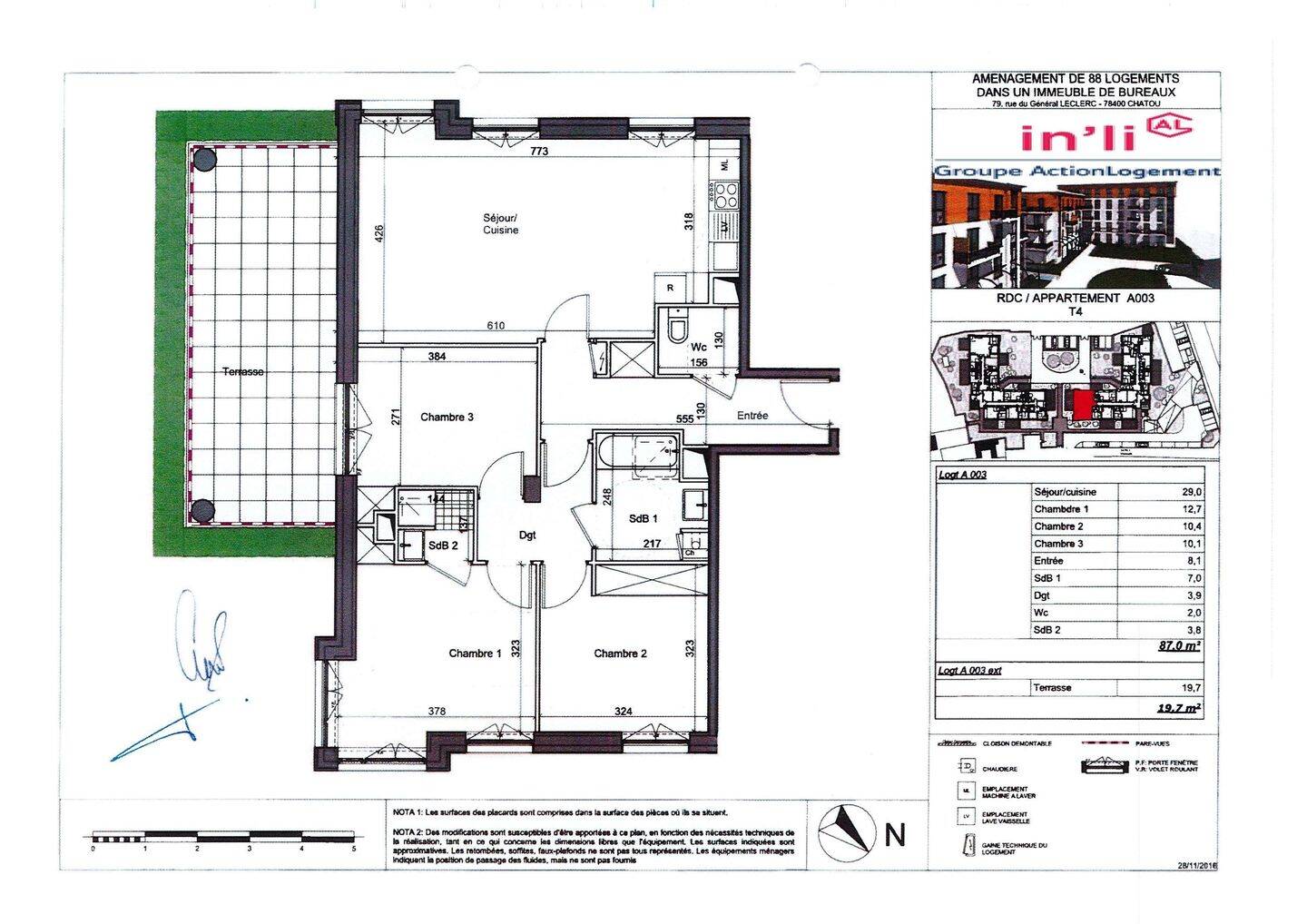 Appartement 4 pièces 87 m² · à Chatou · 87 m² · 1 359 €/mois