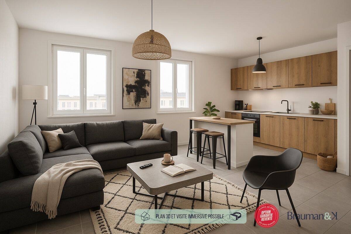 Appartement 3 pièces 68 m² · à Aubervilliers · 68 m² · 419 120 €