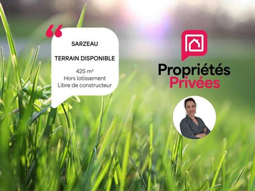 Terrain constructible viabilisé à vendre 141 700 € 425 m² de terrain Campagne-Atlantique Sarzeau 56370