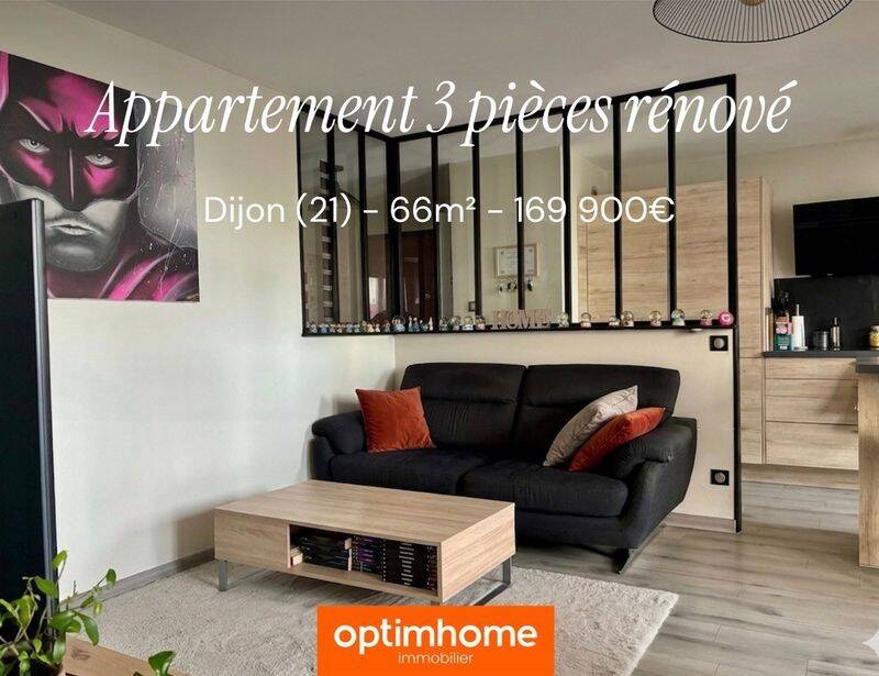Appartement 3 pièces 66 m² · à Dijon · 66 m² · 164 900 €