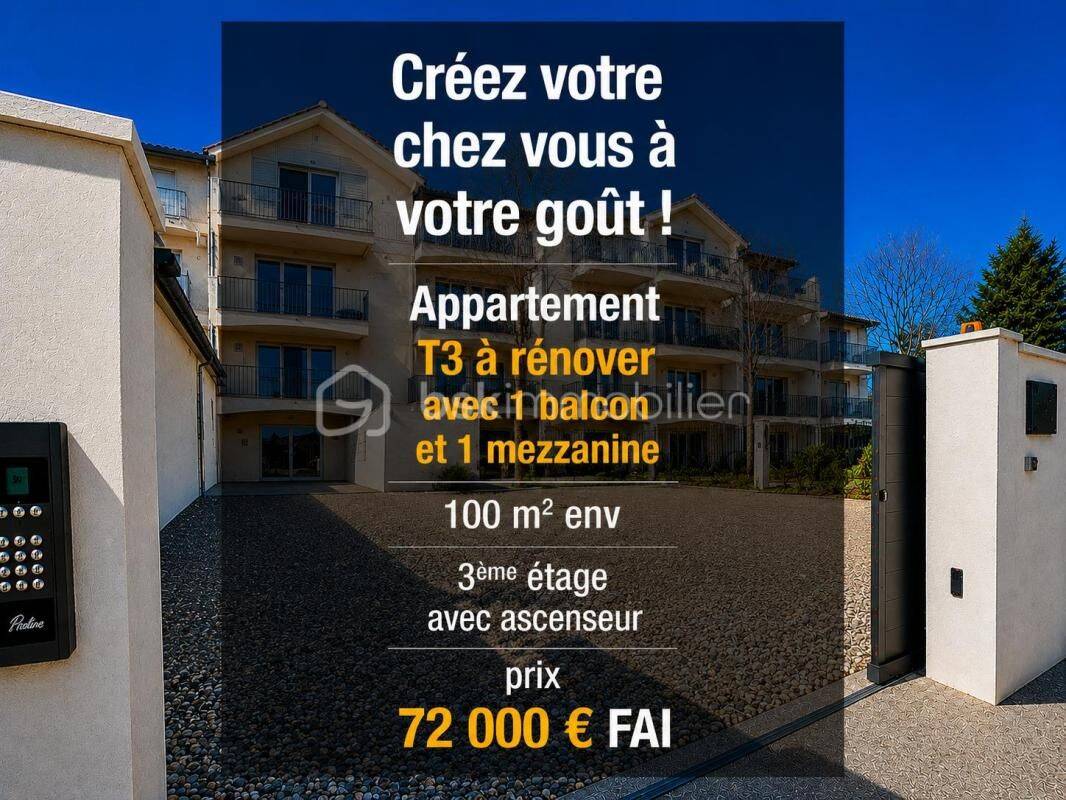 Appartement 3 pièces 100 m² · à Saint-Christol · 99,7 m² · 72 000 €