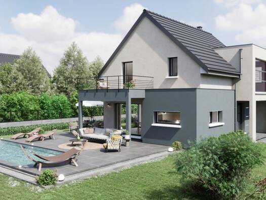 Terrain avec maison neuve à vendre 505 500 € 5 pièces 3 chambres 148 m² 454 m² de terrain Weitbruch 67500