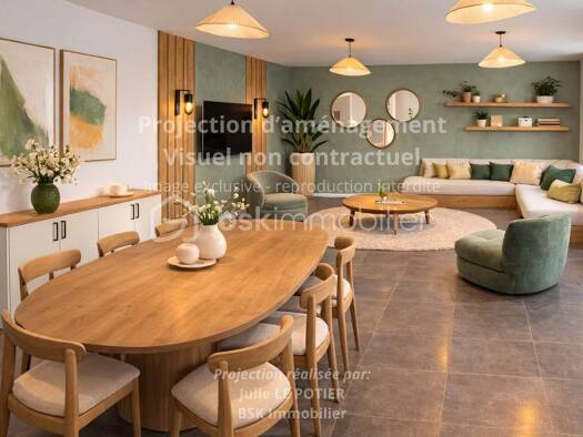 Maison de plain-pied à vendre 259 000 € 7 pièces 5 chambres 180 m² 400 m² de terrain Saint-Barthélemy 56150