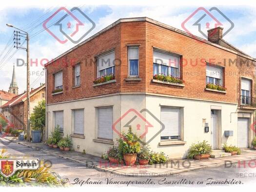 Maison à vendre 127 001 € 5 pièces 1 chambre 129 m² Le Centre Ville Somain 59490