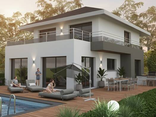 Terrain avec maison neuve à vendre 970 000 € 5 pièces 4 chambres 120 m² 1 000 m² de terrain Nernier 74140