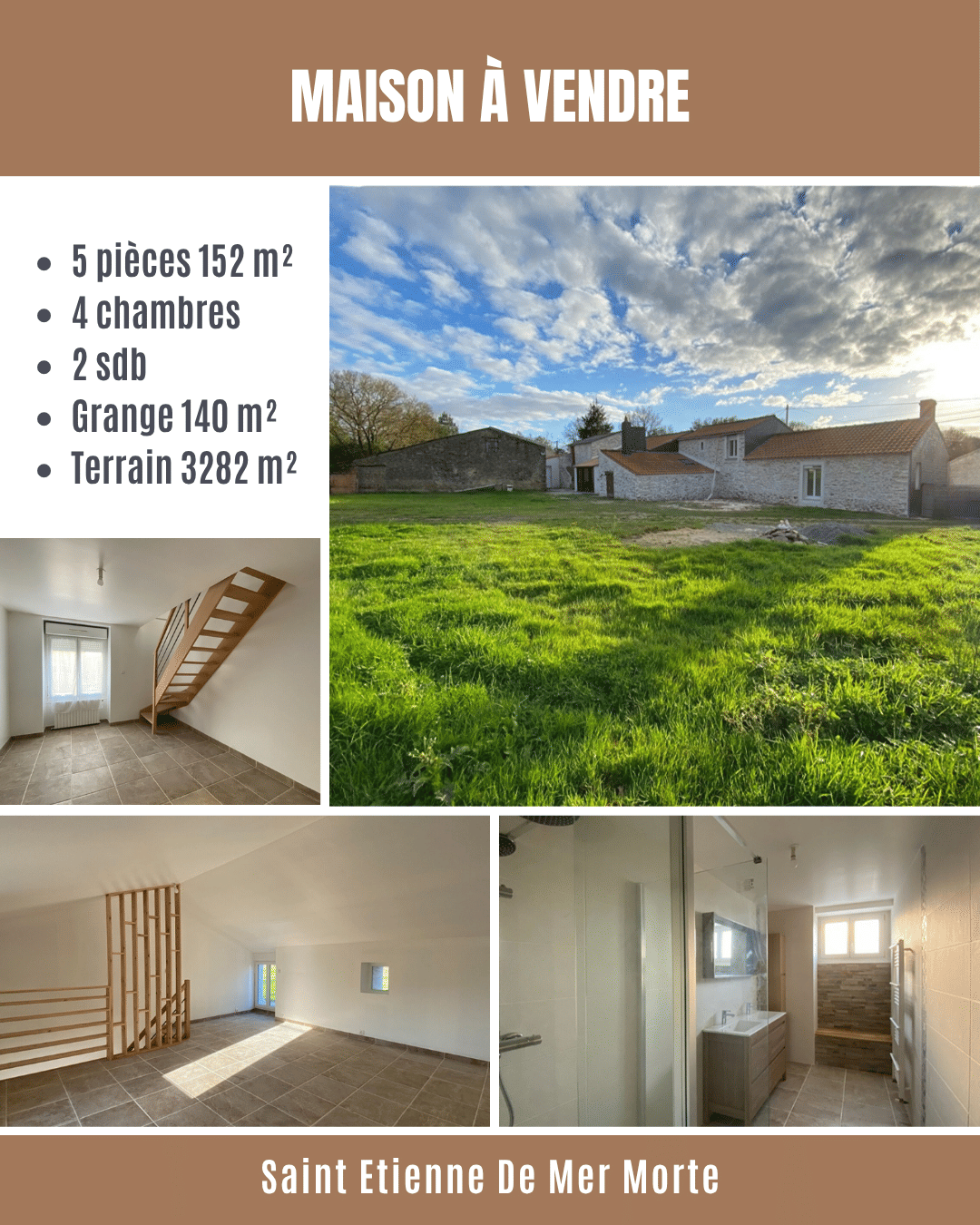 Maison 5 pièces 152 m² · à Saint-Étienne-de-Mer-Morte · 152 m² · 299 000 €