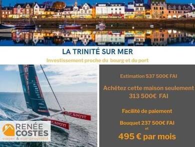 Maison en viager occupé Bouquet 237 500 € 1 chambre 75 m² 260 m² de terrain La Trinite sur Mer 56470