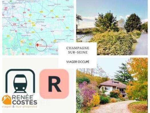 Maison en viager occupé Bouquet 49 250 € 3 pièces 2 chambres 70 m² 798 m² de terrain Forêt de Fontainebleau Fontainebleau 77300