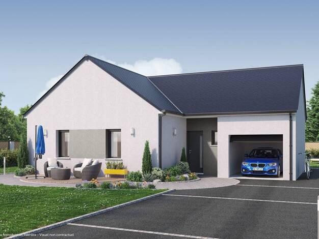 Terrain avec maison neuve à vendre 191 729 € 3 pièces 2 chambres 74 m² 312 m² de terrain Druye 37190