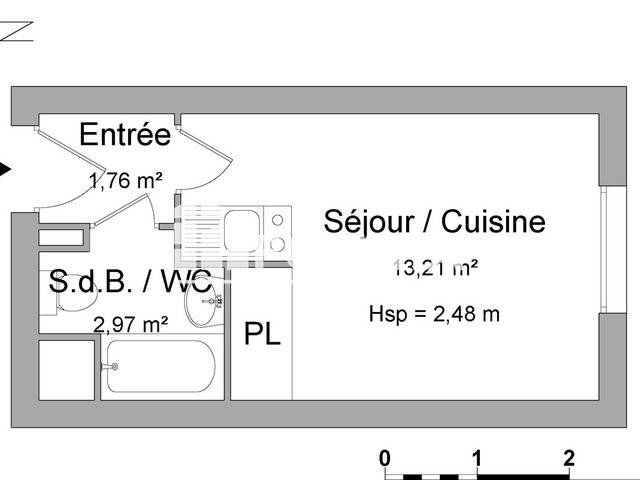 Appartement 1 pièce 18 m² · à Fontaine · 18,4 m² · 420 €