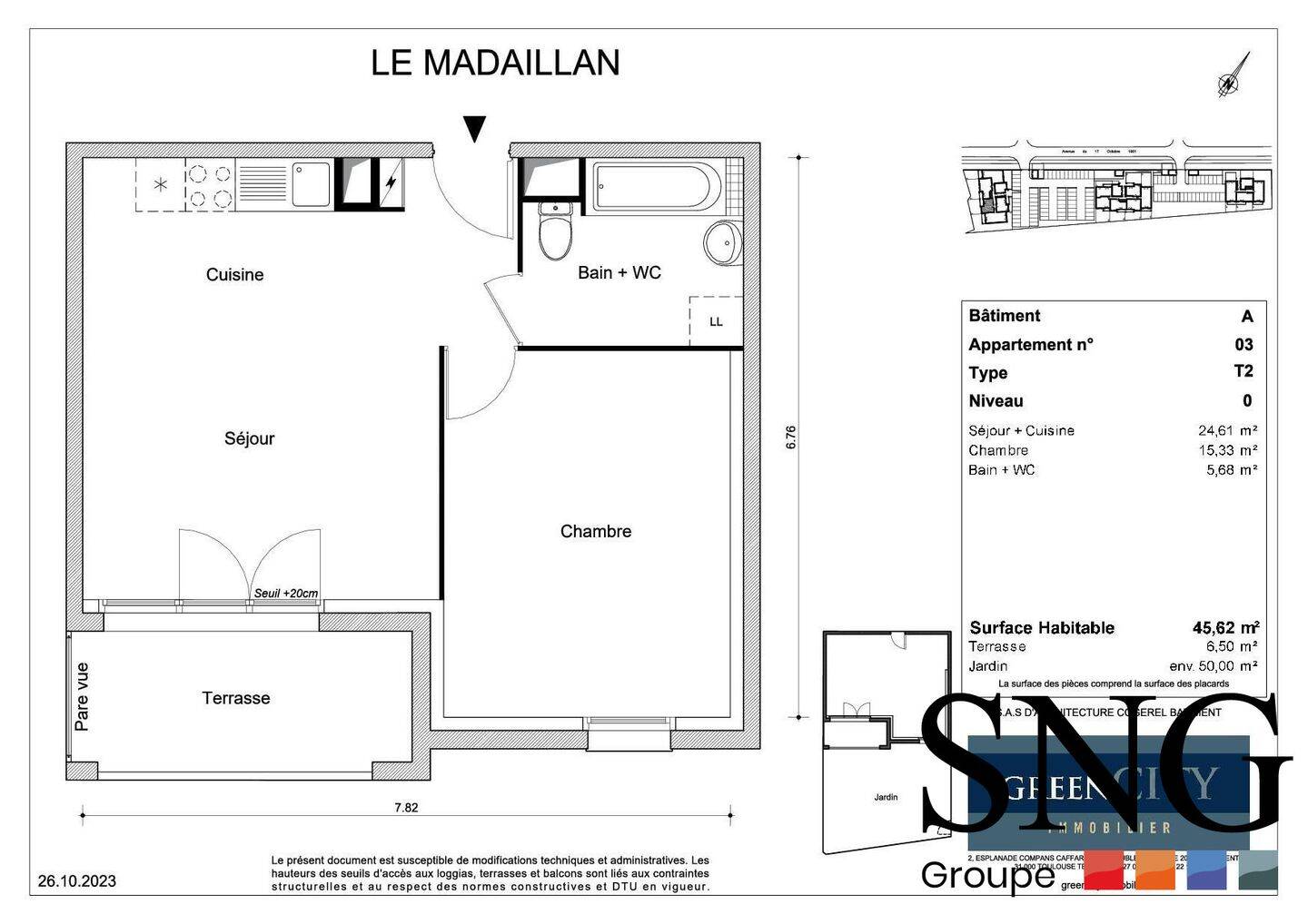 Appartement 2 pièces 46 m² · à Montataire · 45,6 m² · 697 €