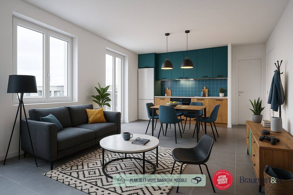 Appartement 3 pièces 66 m² · à Haubourdin · 66 m² · 220 400 €