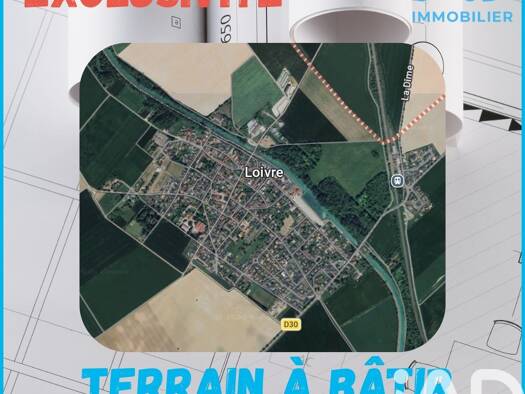 Terrain constructible viabilisé à vendre 129 000 € 506 m² de terrain Loivre 51220