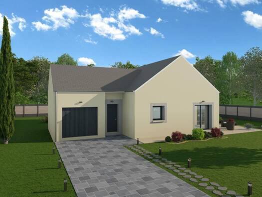 Terrain avec maison neuve à vendre 208 900 € 1 pièce 1 chambre 90 m² 532 m² de terrain Genneville 14600