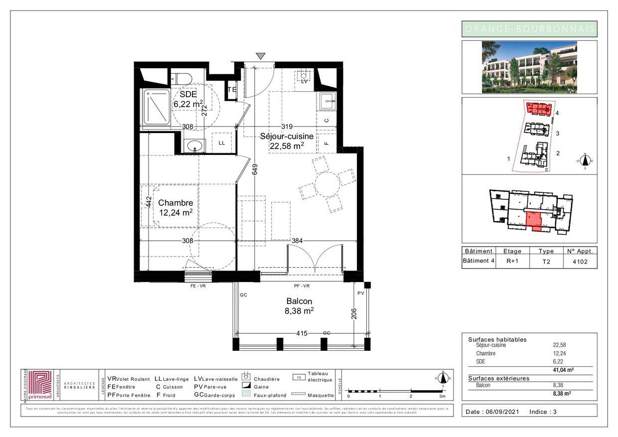 Appartement 2 pièces 41 m² · à Orange · 41 m² · 565 €