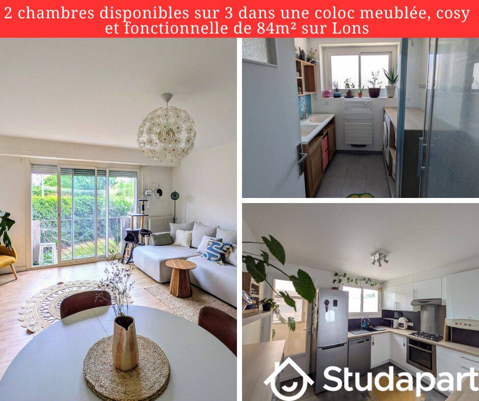 4 pièces 84 m² · à Lons · 84 m² · 1 020 €