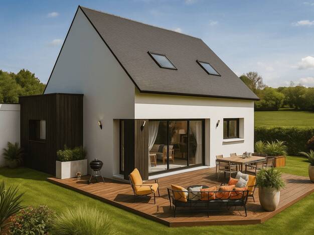 Terrain avec maison neuve à vendre 262 000 € 4 pièces 3 chambres 90 m² 615 m² de terrain Penmarc H-Kerity Penmarch 29760