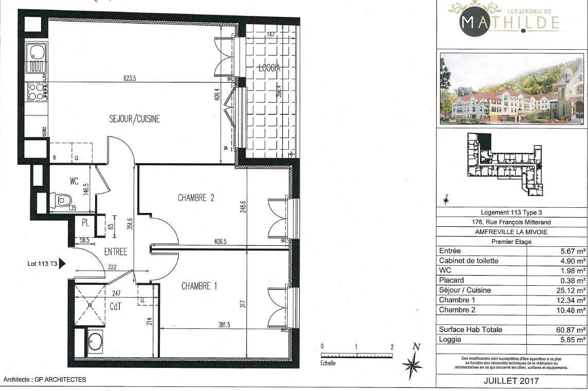 Appartement 3 pièces 62 m² · à Amfreville-la-Mi-Voie · 62 m² · 780 €