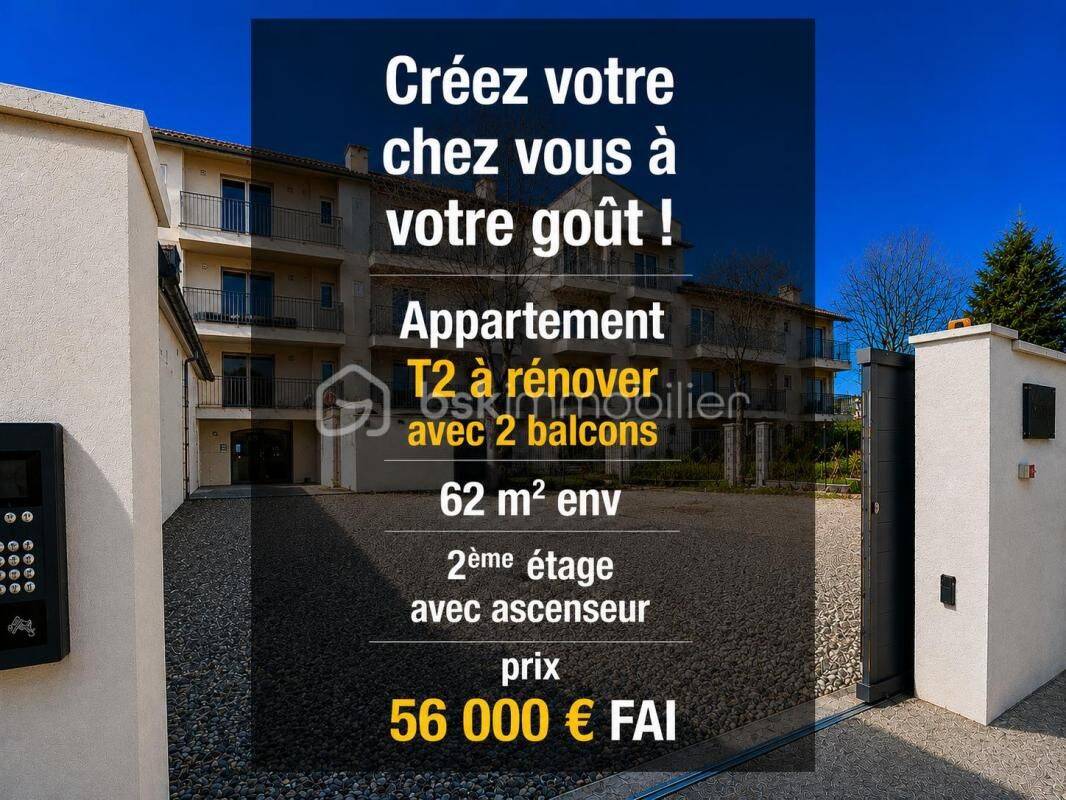 Appartement 2 pièces 62 m² · à Saint-Christol · 61,8 m² · 56 000 €
