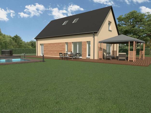 Terrain avec maison neuve à vendre 273 230 € 5 pièces 4 chambres 90 m² 710 m² de terrain Sommervieu 14400