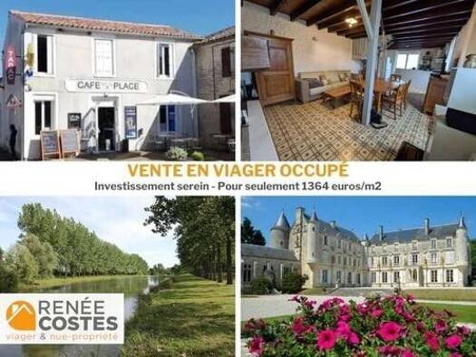 Maison en viager occupé Bouquet 107 748 € 3 pièces 2 chambres 80 m² 546 m² de terrain Saint Médard Fontenay-le-Comte 85200