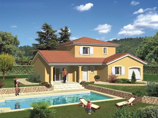 Terrain avec maison neuve à vendre 264 000 € 5 pièces 3 chambres 95 m² 1 202 m² de terrain Nivolas-Vermelle 38300