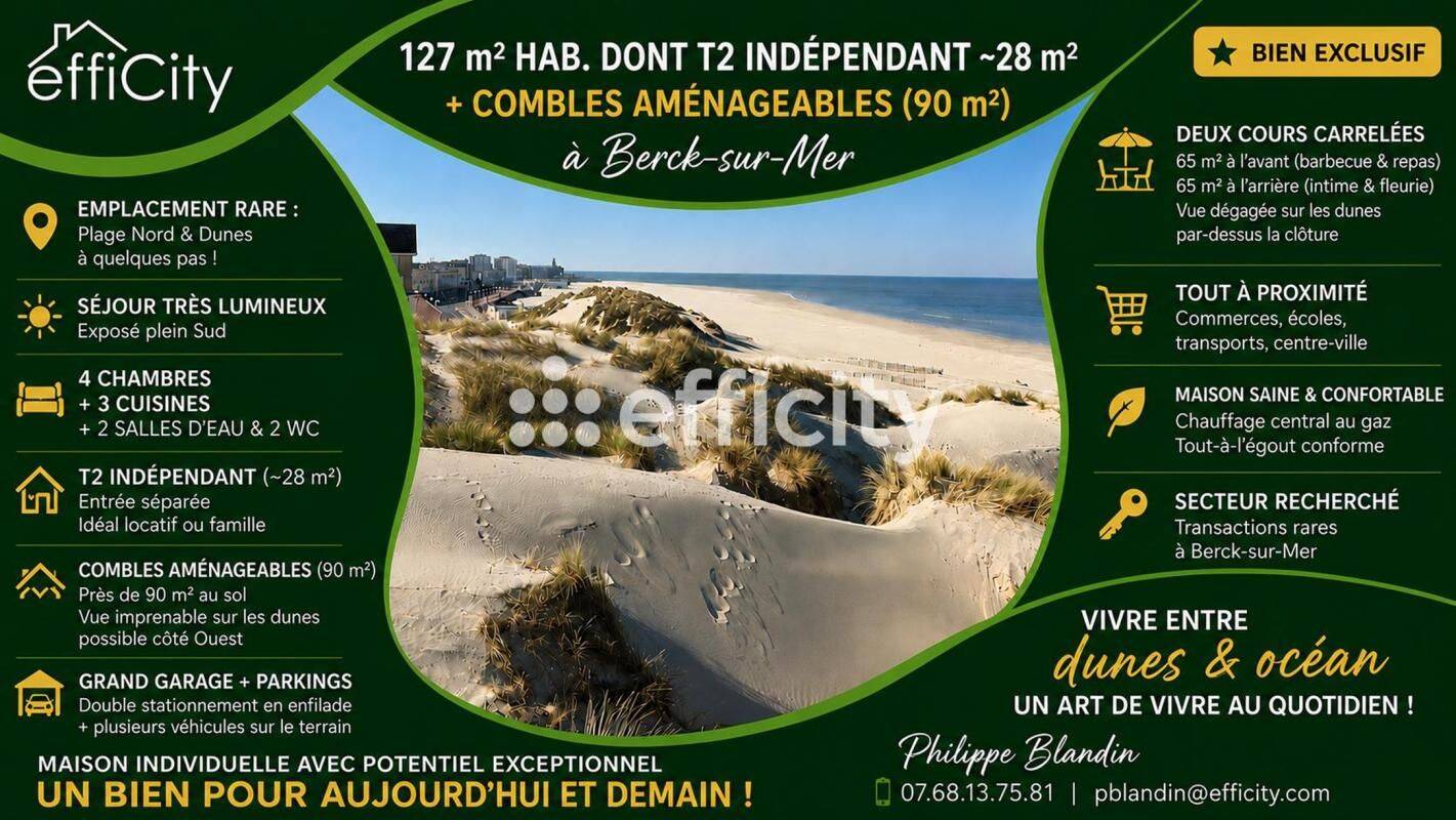 Maison 6 pièces 127 m² · à Berck · 126,7 m² · 311 900 €