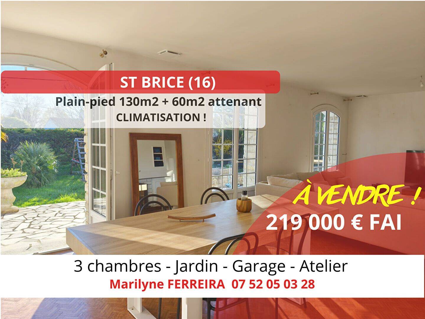 Maison 5 pièces 131 m² · à Saint-Brice · 130,6 m² · 219 000 €